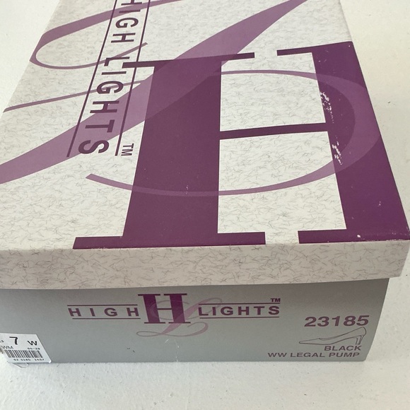 VINTAGE NEW BLACK HEELS 7 W - Picture 2 of 12